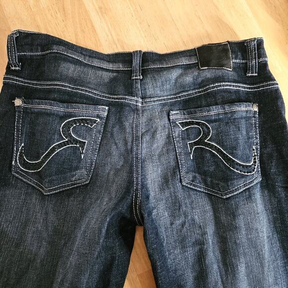 Rock & Republic Kiedis Jeans Dark Wash Bootcut Beaded R - size 31 - Picture 3 of 12